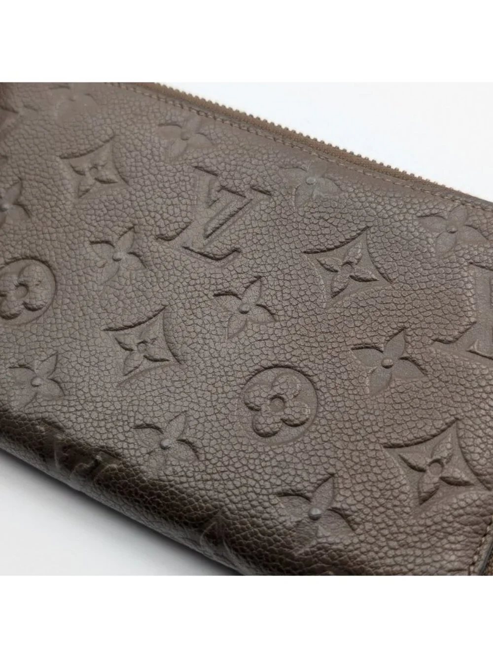 Louis Vuitton Zippy Organizer Monogram Empreinte Brown Wallet Zip Around Travel